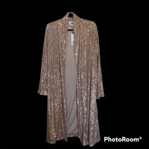 STEVE MADDEN BB DAKOTA SEQUINED DUSTER NWT SIZE MEDIUM